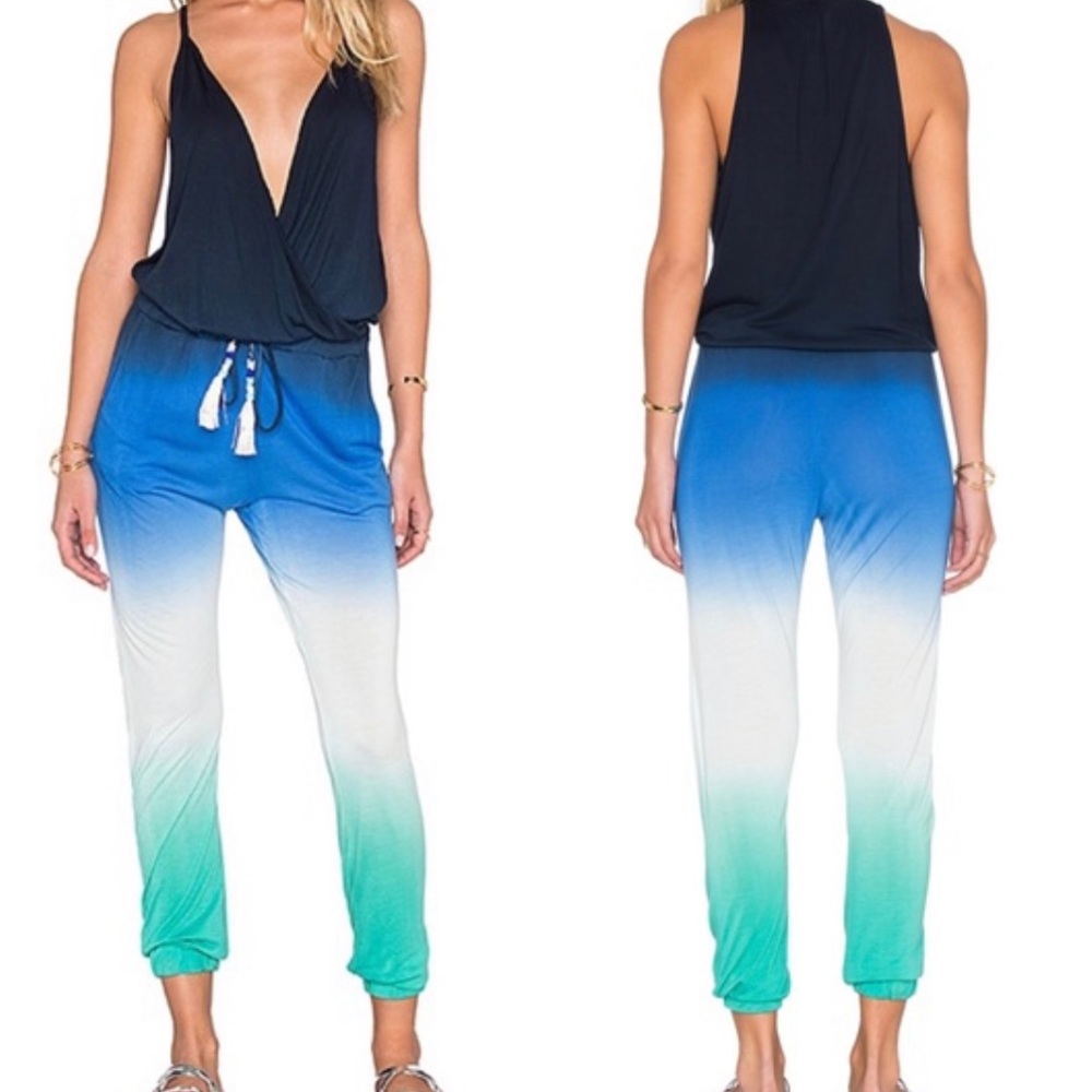 Young Fabulous & Broke Kenzie Navy Ombre Jumpsuit- size medium NWT